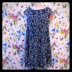 Evan Picone black label navy lace dress 16